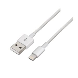 Cable usb 2.0 lightning aisens a102-0035/ usb macho - lightning macho/ hasta 2.5w/ 60mbps/ 1m/ blanco
