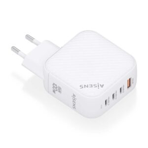 Cargador gan de pared aisens asch-100w4p028-w/ 3xusb tipo-c/ 1x usb/ 100w