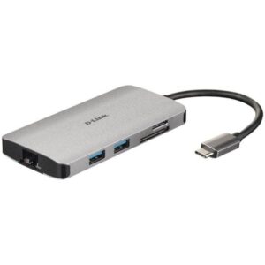 Docking usb tipo-c d-link dub-m810/ 3xusb/ 1xusb tipo-c/ 1xthunderbolt/ 1xhdmi/ 1xrj45/ 1xlector tarjetas/ gris