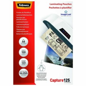 Fundas para plastificar fellowes 5307407/ a4/ 125 micras/ 100 unidades