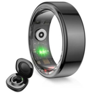 Anillo inteligente ksix saturn talla s/ ø18.9mm/ notificaciones/ frecuencia cardíaca/ negro