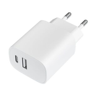 Cargador de pared leotec lecsph20w2w/ 1xusb tipo-c/ 1xusb/ 20w
