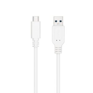 Cable usb 3.1 tipo-c nanocable 10.01.4001-w/ usb tipo-c macho - usb macho/ 1m/ blanco