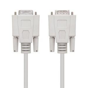 Cable serie rs232 nanocable 10.14.0203/ db9 macho - db9 hembra/ 3m/ beige