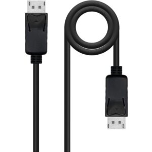 Cable displayport nanocable 10.15.2701/ displayport macho - displayport macho/ 1m/ negro