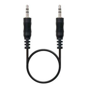 Cable estéreo nanocable 10.24.0100/ jack 3.5 macho - jack 3.5 macho/ 30cm/ negro