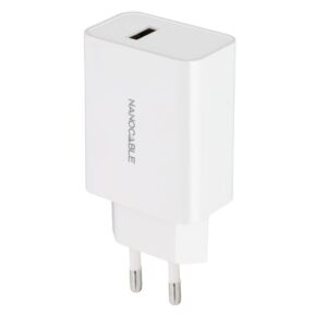 Cargador de pared nanocable 10.10.2003/ 1xusb/ 2.1a/ blanco