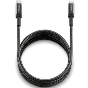 Cable usb 2.0 tipo-c ngs knot/ usb tipo-c macho - usb tipo-c macho/ hasta 100w/ 480mbps/ 2m/ negro