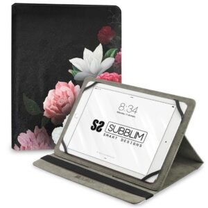 Funda subblim trendy case rosas para tablet de 11'/ negra