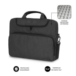 Maletín subblim air padding para portátiles hasta 15.6'/ gris oscuro