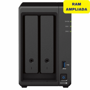 Nas synology diskstation ds723+/ 2 bahías 3.5'- 2.5'/ 16gb ddr4/ formato torre