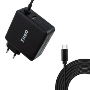 Cargador de portátil tooq tqlc-usbc65pd usb tipo-c/ 65w/ automático/ voltaje 5-20v/ 1x usb