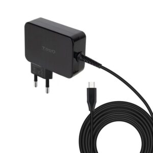 Cargador de portátil tooq tqlc-usbcgan90pd usb tipo-c/ 90w/ automático/ voltaje 5-20v