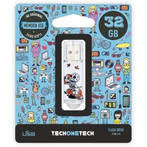 Pendrive 32gb tech one tech calavera moto usb 2.0