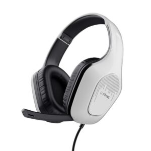 Auriculares gaming con micrófono trust gaming gxt 415 zirox ps5/ jack 3.5/ blancos