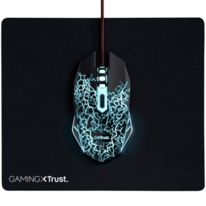 Pack gaming trust gaming 24752/ ratón óptico + alfombrilla
