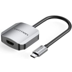 Conversor vention tdehb/ usb tipo-c macho - hdmi hembra/ 15cm/ plata