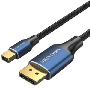 Cable conversor displayport 1.4 8k vention hcflh/ displayport macho - mini displayport macho/ 2m/ negro y azul