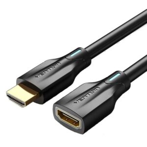 Cable alargador hdmi 8k vention ahbbf/ hdmi macho - hdmi hembra/ 1m/ negro