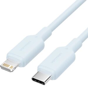 Cable usb 2.0 tipo-c lightning vention laksf/ usb tipo-c macho - lightning macho/ hasta 27w/ 480mbps/ 1m/ azul