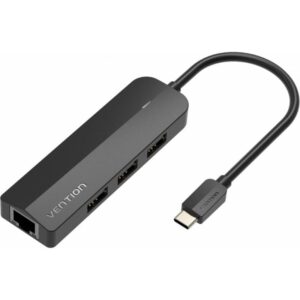 Docking usb tipo-c vention tgobb/ 3xusb/ 1xrj45/ 1x micro b pd/ negro