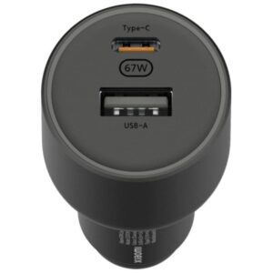 Cargador de coche xiaomi 67w usb-a tipo-c/ 1xusb-a/ 1xusb tipo-c/ 2a/ 6a