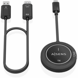 Adaptador/transmisor de vídeo inalámbrico hdmi aisens aswl-h2kc30m003-bk