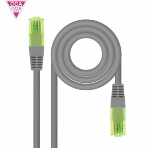 Cable de red rj45 utp nanocable 10.20.1400-l25 cat.6/ 25cm/ gris
