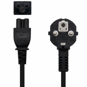 Cable alimentación trébol nanocable 10.22.0302-l200/ schuko macho - c5 hembra/ 2m/ negro