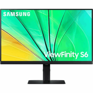 Monitor profesional samsung viewfinity s6 s24d600eau 24'/ qhd/ regulable en altura/ negro