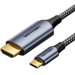 Cable conversor hdmi 2.0 4k vention crhhf/ usb tipo-c macho - hdmi macho/ 1m/ negro
