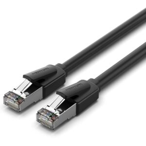 Cable de red rj45 utp 26awg vention ikkbj cat.8/ gaming/ 5m/ negro