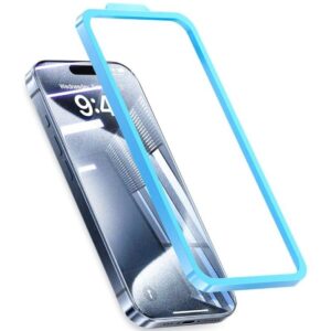 Protector de pantalla de cristal templado vention kuntcb-20 para iphone 16 pro + herramienta de instalación