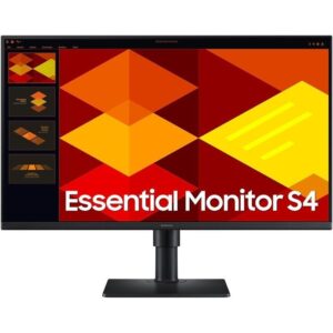 Monitor profesional samsung essential monitor s4 s27d400gau/ 24'/ full hd/ regulable en altura/ negro