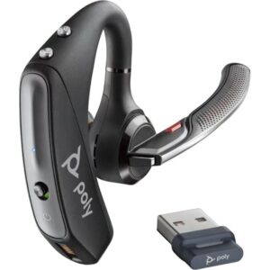 Auricular inalámbrico plantronics voyager 5200 + cable usb-a a micro usb + llave bt700/ con micrófono/ bluetooth/ negro