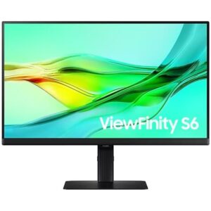 Monitor profesional samsung viewfinity s6 s24d604uau 24'/ qhd/ regulable en altura/ negro