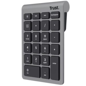 Teclado numérico inalámbrico trust xalas wireless/ plata