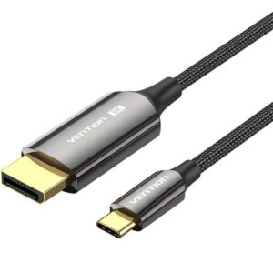 Cable conversor displayporti 8k vention crfbf/ usb tipo-c macho - displayport macho/ 1m/ negro