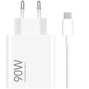 Cargador de pared gan xiaomi 90w hypercharge combo (type-a)/ 1xusb + cable usb tipo-c/ 90w