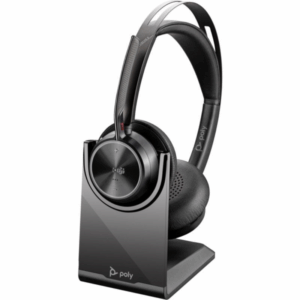 Auriculares inalámbricos poly voyager focus 2 microsoft teams + adaptador usb-c-a + soporte de carga/ con micrófono/ bluetooth/