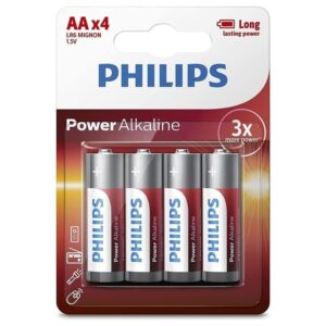Pack de 4 pilas aa philips lr6p4b/05/ 1.5v/ alcalinas