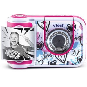 Cámara digital instantánea vtech kidizoom print cam/ tamaño foto 57x28mm/ rosa
