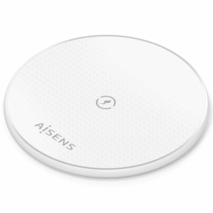Estación de carga inalámbrica qi aisens asch-15w1wc057-w/ 1xusb tipo-c/ 15w/ 5w/ blanco