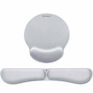 Pack de reposamuñecas y alfombrilla ergonómica subblim ergo memoryflex/ plateadas
