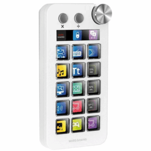 Control deck mars gaming msd-neo/ 15 teclas lcd/ 1 rueda/ 2 botones/ blanco