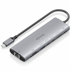 Docking usb tipo-c aisens asuc-8p033-gr/ 1xhdmi/ 1xusb/ 2xusb tipo-c/ 1xrj45/ 1xlector tarjetas/ 1xusb tipo-c pd/ gris