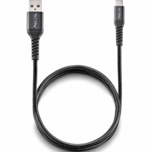 Cable usb 2.0 ngs knot-ac/ usb macho - usb tipo-c macho/ hasta 12w/ 480mbps/ 1m/ negro
