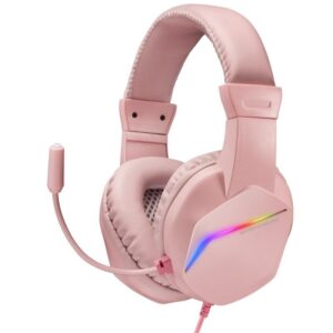 Auriculares gaming con micrófono mars gaming mh122/ jack 3.5/ rosas