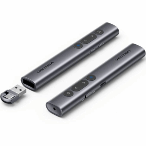 Presentador inalámbrico por bluetooth vention kqjh0/ 2.4ghz/ gris