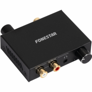 Convertidor de audio fonestar fo-42dav/ entrada toslink y rca/ salida 2x rca/ 1x rj45